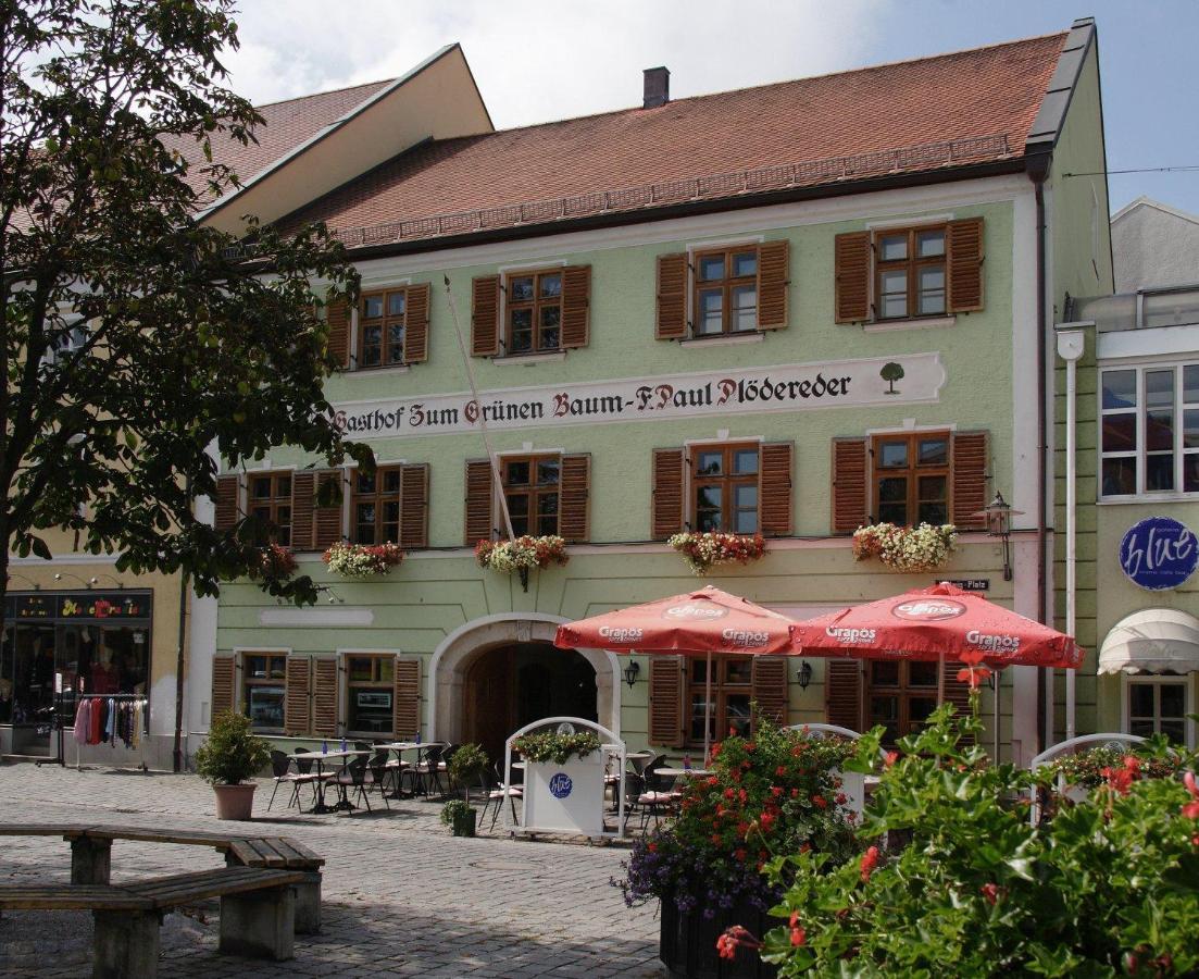 Hotel zum grünen Baum Plattling Exterior foto